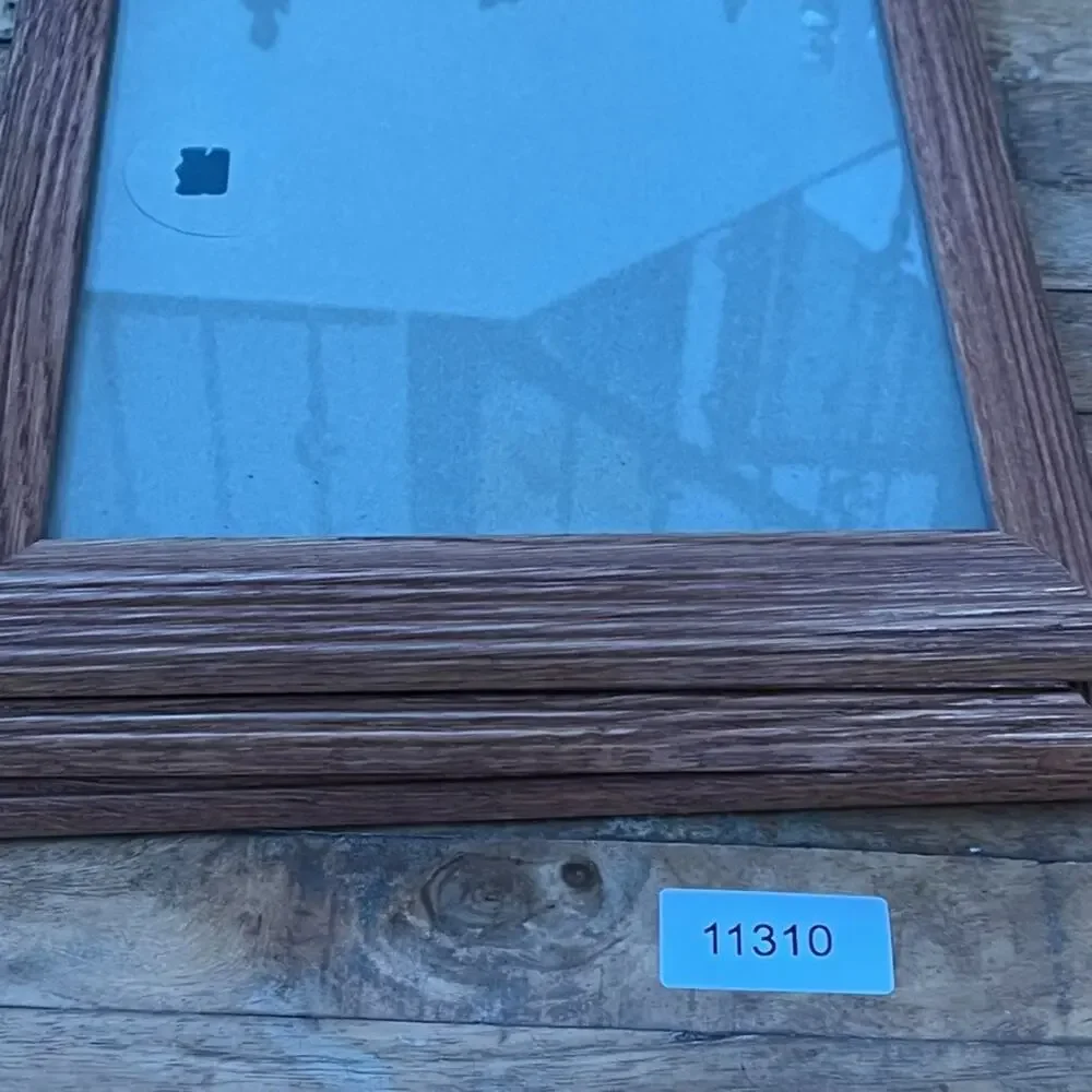 Rustic Wooden Rectangle Picture Frames Set of 3 8 x 11 in Classic Wood Grain